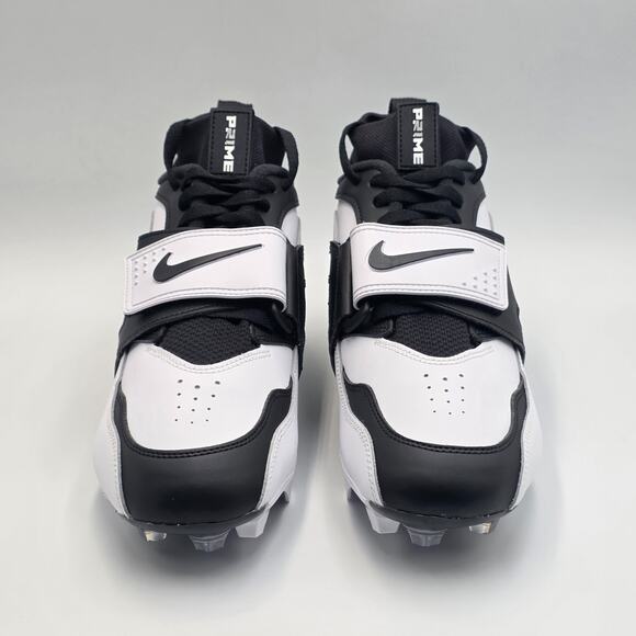 Nike Vapor Edge Air Diamond Turf 93 TD Size 8.5 Cleats HF5298-101 White Black main image 12